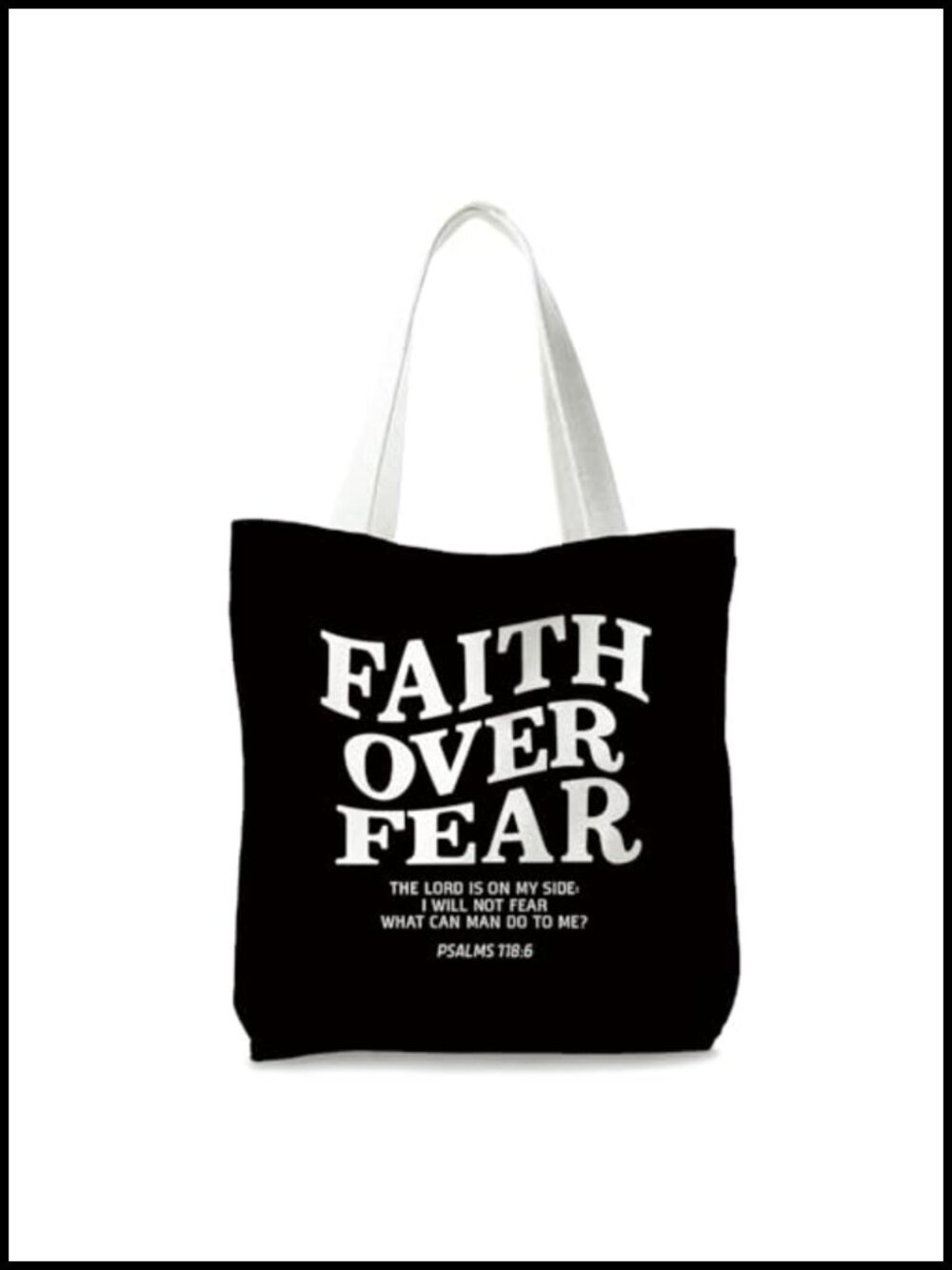 Canvas Tote Bag Reusable Cotton Grocery Shopping Bag Christian Gift